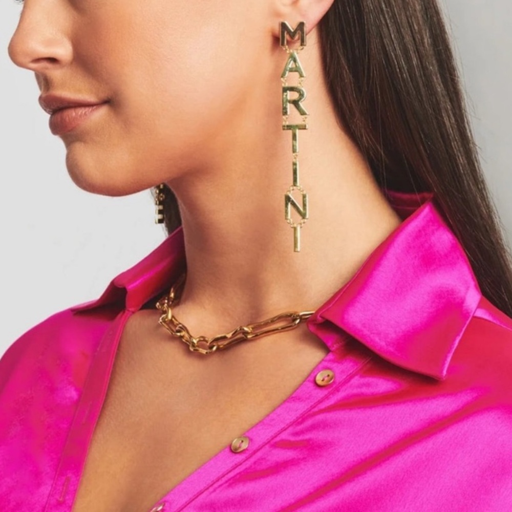 Retrofête Lychee Martini Letter Earrings